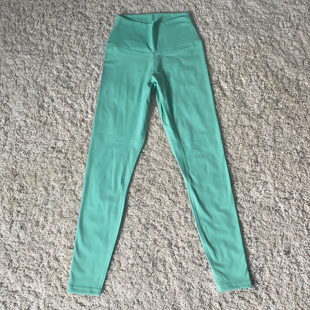 sea foam green leggings, colorfulkoala, size small